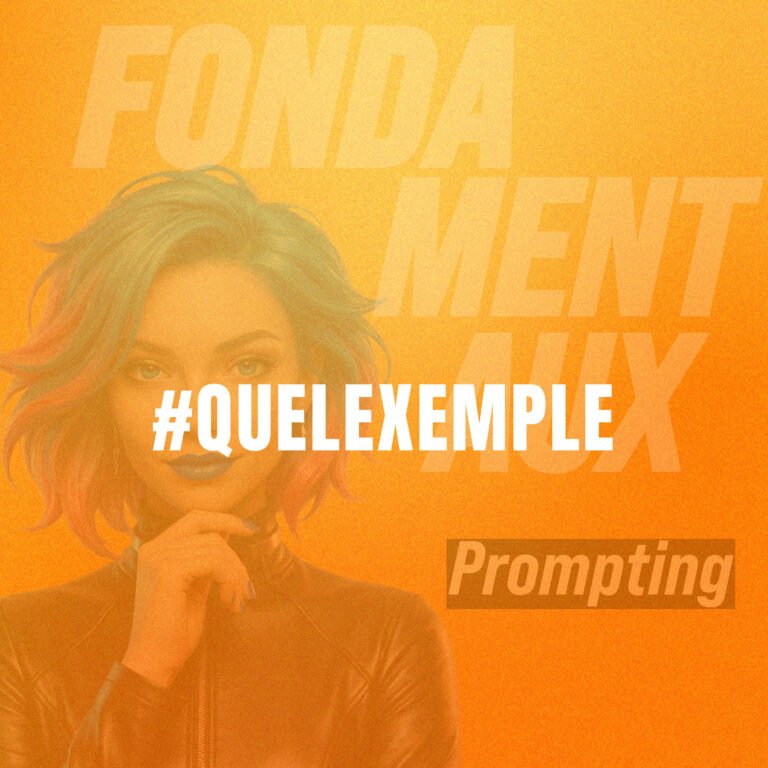 Illustration pédagogique montrant une consigne vague face à un exemple concret pour expliquer comment un simple exemple change la réponse de l’intelligence artificielle.