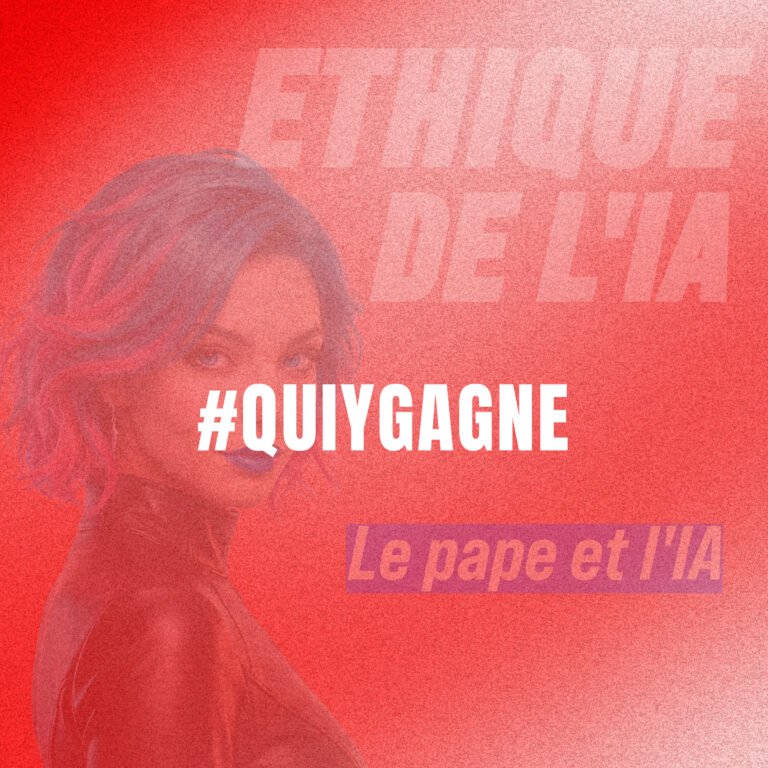 Visuel pédagogique montrant une intelligence artificielle au centre de données reliées à des personnes, illustrant les formes de pouvoir, entre concentration, partage et possibilité de contestation