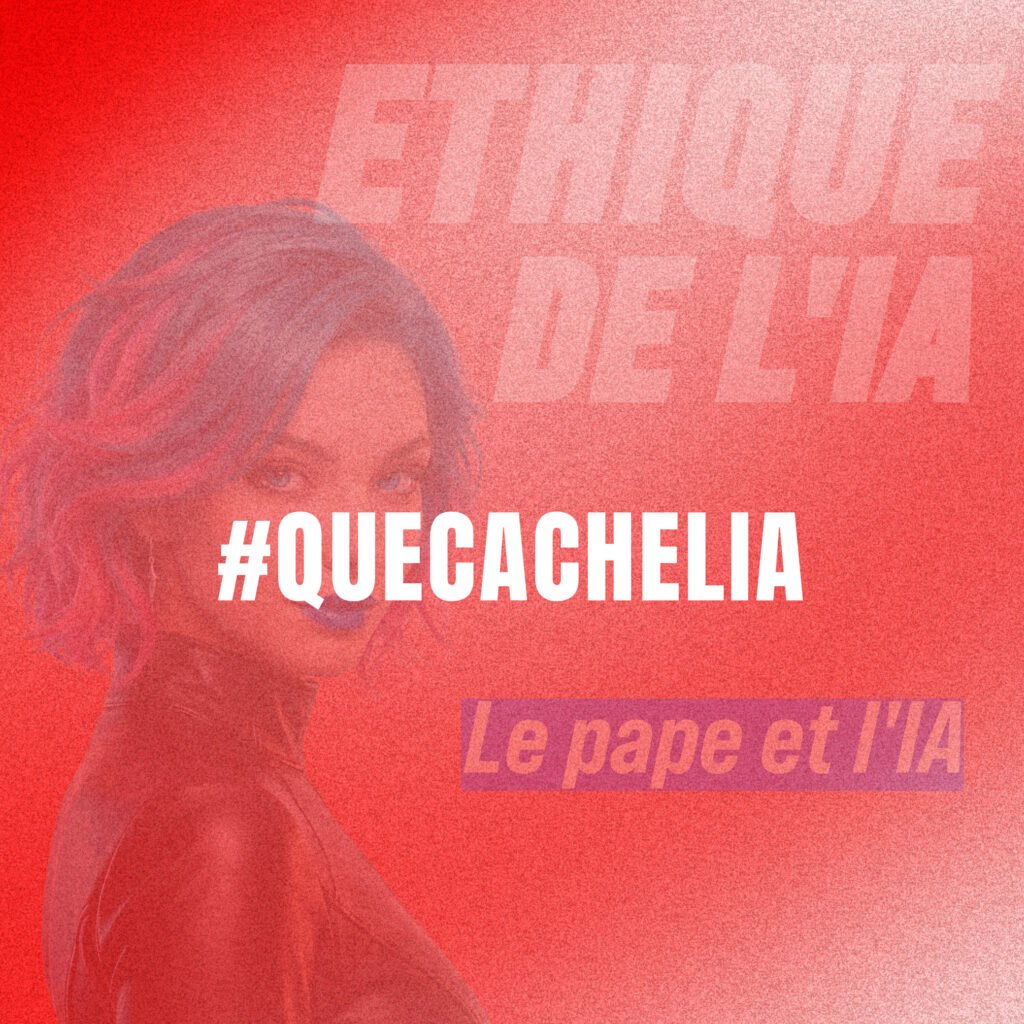Illustration pédagogique montrant une intelligence artificielle reliée à de multiples figures humaines et à des flux de données pour expliquer que chaque réponse dépend d’un travail humain et de ressources matérielles